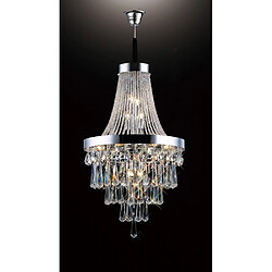 Luminaire Center Suspension Sophia 13 Ampoules chrome poli/cristal