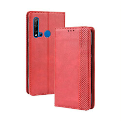 Wewoo Housse Coque Boucle magnétique rétro Crazy Horse Texture en cuir à rabat horizontal pour Huawei P20 lite 2019 / Nova 5iavec support et fentes cartes et cadre photo rouge