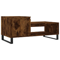 Maison Chic Table basse,Table Console Table d'appoint, Table pour salon Chêne fumé 100x50x45 cm Bois d'ingénierie -MN34045