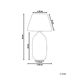 Avis Beliani Lampe à poser en céramique grise 56 cm MATILDE