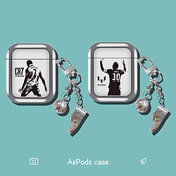 GUPBOO Airpods Coque Housse Étui Protecteur Compatible pour AirPods 3-Galvanoplastie Personnalité du joueur européen et américain masculin