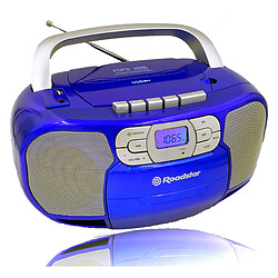 Acheter Radio CD Cassette Portable Numerique PLL FM, Lecteur CD-MP3, USB, AUX-IN, , Bleu, Roadstar, RCR-4635UMPBL