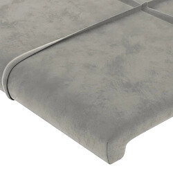 Acheter Maison Chic Lot de 2 Têtes de lit design pour chambre - Décoration de lit Gris clair 72x5x78/88 cm Velours -MN90154