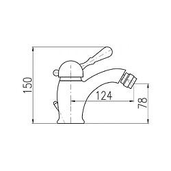 Rav Mitigeur bidet LABE en laiton avec siphon