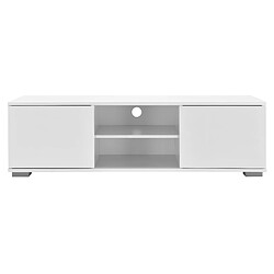 Avis Helloshop26 Meuble TV buffets bas téléviseur armoire MDF 120 cm blanc 03_0002867