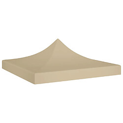 vidaXL Toit de tente de réception 3x3 m Beige 270 g/m²