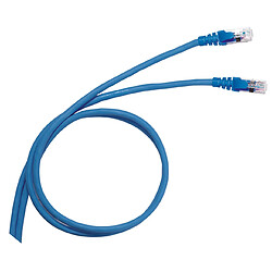 cordon rj45 - catégorie 6a - s/utp - bleu - 3 mètres - legrand 051764