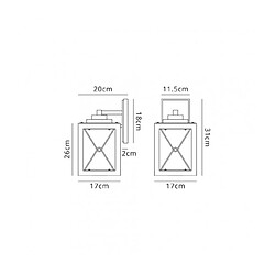 Luminaire Center Lanterne de jardin Or noir 1 ampoule 31cm