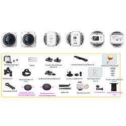 Avis KODAK Pixpro 4KVR360 Action Cam Blanc - Pack Ultimate - Caméra numérique 360° - Double objectif - Vidéo 4K - Accessoires inclus- RECONDITIONNE - Blanc