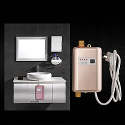 Avis Universal Micro robinet électrique affichage numérique chauffe-eau robinet électrique eau robinet chaud cuisine évier vasque salle de bain (or 3800W au plug)