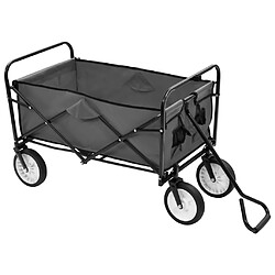 vidaXL Chariot à main pliable Acier Gris