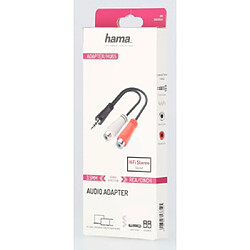 HAMA Adaptateur audio, fiche jack mâle 3,5 mm- f. femelle RCA, stéréo