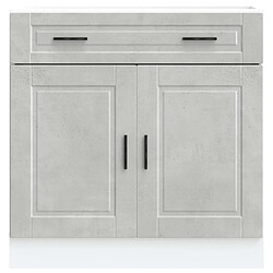 Avis vidaXL Armoire de cuisine Porto gris béton bois d'ingénierie