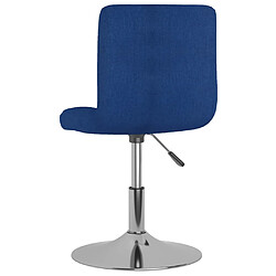 Acheter vidaXL Tabouret de bar pivotant Bleu Tissu