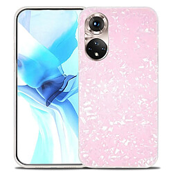 Coque en TPU + acrylique IPAKY IMD, antichoc, anti-rayures rose pour votre Honor 50