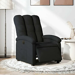 Maison Chic Fauteuil Relax pour salon, Fauteuil inclinable électrique Noir Tissu -GKD96832