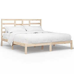 vidaXL Cadre de lit sans matelas bois massif 200x200 cm