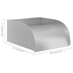 vidaXL Cascade 30x34x14 cm Acier inoxydable 304 pas cher