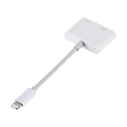 Acheter 2 en 1 Adaptateur de câble HDMI Lightning vers AV TV numérique pour Apple iPhone 7, Plus, 6S, iPad