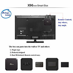 X96Mini Tv Box Network Stb S905W 4K Hd Wifi Télécommande Intelligente Android Ios Us Plug 1 8Gb