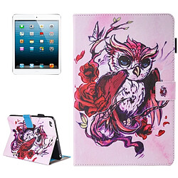 Wewoo Coque pour iPad mini 4/3/2/1 peinture papillon et hibou motif horizontal en cuir flip avec support portefeuille fentes cartes fente stylo