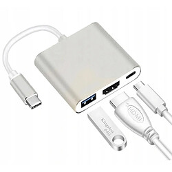 GUPBOO Adaptateur USB C HDMI+USB 3.0+PD Hub 4K MacBook 3 en 1,JL1754