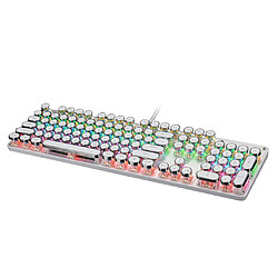 Acheter USB Filaire LED Rétro-éclairé Ergonomique Gamer Clavier Pour PC Portable Blanc