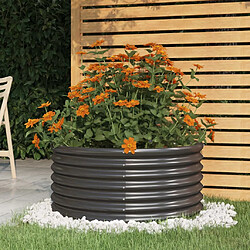 vidaXL Jardinière Acier Anthracite 80x80x36 cm