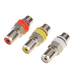 Avis 3 Pcs Audio Vidéo Rca Femelle Vers Adaptateur Douille Femelle RCA