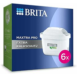 BRITA BRITA Lot de 6 cartouches filtrantes pour filtre à eau Maxtra Pro Extra Protection contre le calcaire ? Lot de 6 cartouches de rechange d'origine BRITA pour la protection des appareils et la réduction du calcaire, des impuretés, du chlore et