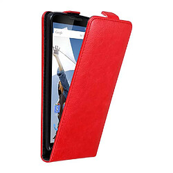 Cadorabo Coque Motorola Google NEXUS 6 Etui en Rouge