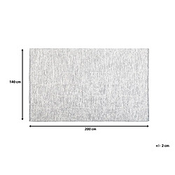 Beliani Tapis gris/beige 140 x 200 cm poil court EDREMIT