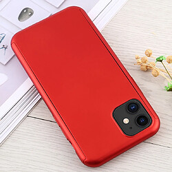 Wewoo Coque Rigide Pour iPhone 11 de protection pleine couverture PC avec antichoc PC film en verre trempé rouge