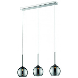 Luminaire Center Suspension Chrome WARWICK 3 Lumières