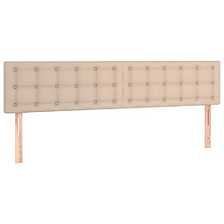 vidaXL Têtes de lit 2 pcs Cappuccino 100x5x78/88 cm Similicuir