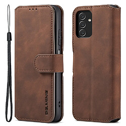 Etui en PU DG.MING style rétro avec support café pour votre Samsung Galaxy A13 4G