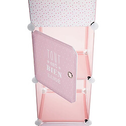 Avis Atmosphera, Createur D'Interieur Meuble de rangement enfant Colonne - 34 x H. 140 cm - Rose