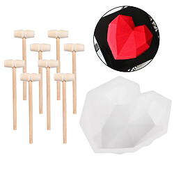 17pcs Moule à Gâteau En Silicone Diamant Coeur Fondant Bonbons Au Chocolat Bricolage Cuisson pas cher