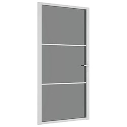 vidaXL Porte intérieure 102,5x201,5 cm Blanc Verre ESG et aluminium