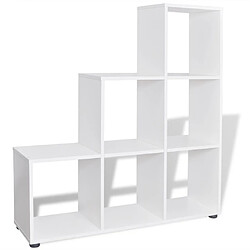 Helloshop26 Étagère armoire meuble design bibliothèque/étagère 107 cm blanc 2702015/2