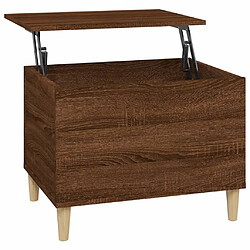 Maison Chic Tabls basse,Table Console pour salon Chêne marron 60x44,5x45 cm Bois d'ingénierie -MN86425