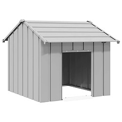 vidaXL Niche pour chien avec toit noir 85x107x81 cm acier galvanisé