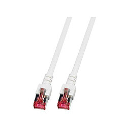 EFB Elektronik Cat6 S/FTP 2m - Câble réseau 2m, Cat6, S/FTP S-STP, 6.2 mm couleur Blanc