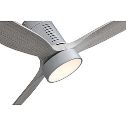 Avis Bimar Ventilateur de plafond Zefiro - Réglable, fiable - Marron, Gris en Métal, Bois, 132x26,5x132 cm