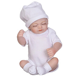 26cm mignon silicone souple bébé réaliste nouveau-né bébé en vêtements blancs