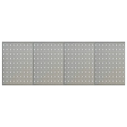 vidaXL Panneaux à chevilles muraux 4 pcs 40x58 cm Acier