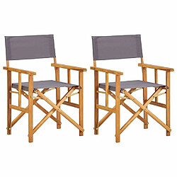 Maison Chic Lot de 2 Chaises de metteur en scène Bois massif d'acacia -GKD30260