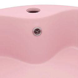 Acheter vidaXL Lavabo de luxe avec trop-plein Rose mat 36x13 cm Céramique