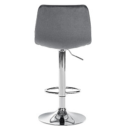 Acheter Non Lot de 2 tabourets de bar Lex velours chrome