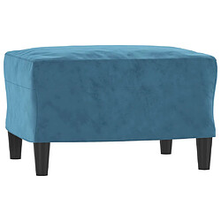 vidaXL Repose-pied Bleu 60x50x41 cm Velours